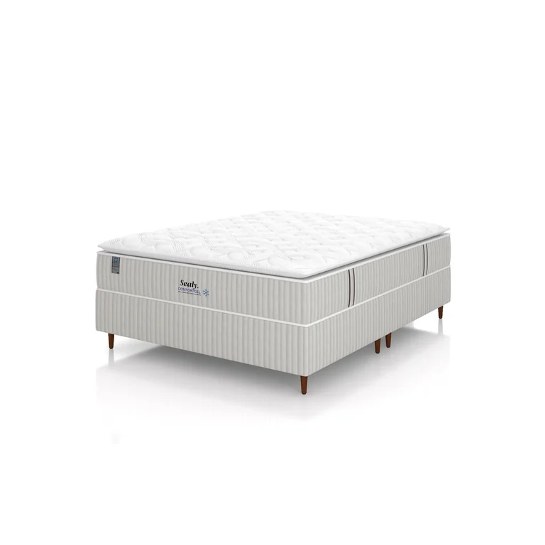 Conjunto Sealy Comfort Gel com colchão e base
